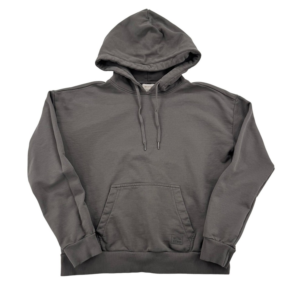 Brixton Vintage Reserve Classic Fit Hoodie Womens Medium Gray Excellent Pullover